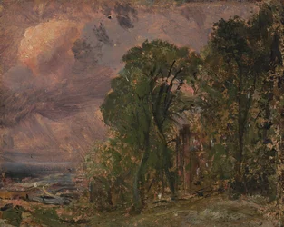 Kilátás Hampsteadben, viharos időben