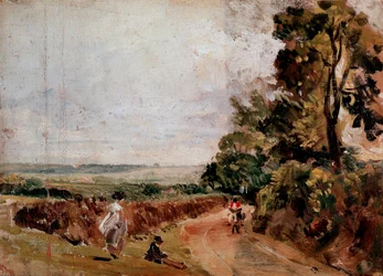 Country Road East Bergholt és Flatford között John Constable (1776-1837) festménye 1811 kb. Nap. 24,2x33 cm London, Victoria and Albert Museum