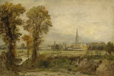 Távoli kilátás a salisburyi katedrálisra, 1821