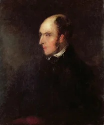 Egy kopaszodó férfi portréja