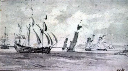 Szállítás in a Breeze in the Thames vagy Medway (grafit papíron)
