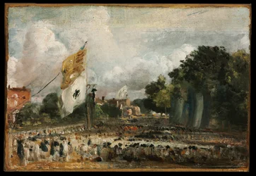 Az 1814 -es béke ünnepe Kelet -Bergholtban, Párizsban, Franciaország és a szövetséges hatalmak között