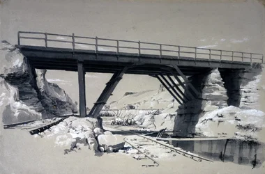 Blisworth Cutting, Northamptonshire, 1837. július 2. (toll és tinta és mosás papíron)