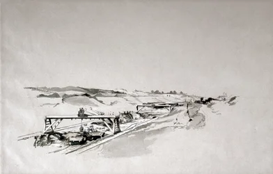 Blisworth Cutting, Northamptonshire, 1838. szeptember (toll és tinta és mosás papíron)