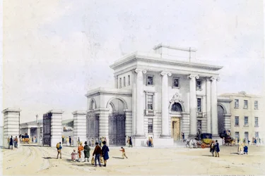 Birmingham állomás bejárata, 1838-39