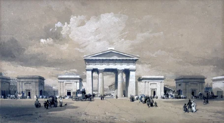 Euston Arch, 1838. április (toll és tinta és mosás papíron)
