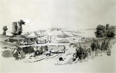 Linslade-alagút, 1837. június 23. (toll és tinta, mosás papíron)