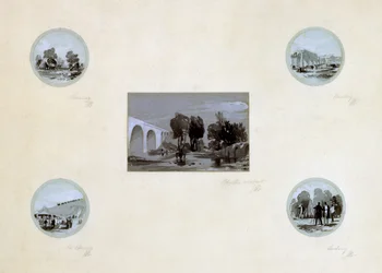 Az LBR tisztítása, építése, szintezése és nyitása, 1838 körül (toll és tinta, valamint papíron mosás)
