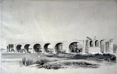 Wolverton Viaduct, 1837. június 30. (toll és tinta, valamint papírra mosás)
