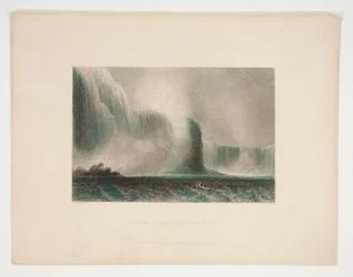 Niagara-vízesés a kompról, Nathaniel Parker Willis illusztrációja