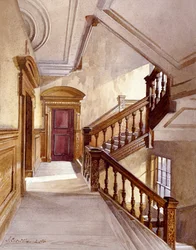 Sir Christopher Wren háza, Botolph Lane, London, 1886.