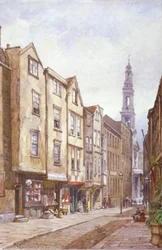 Kilátás a Drury Courtra, a St Mary le Strand felé néz, Westminster, London, 1882
