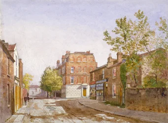Kilátás a Mawson House-ra, Chiswick Lane, Chiswick, London, 1882