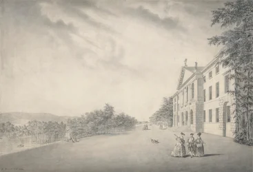 Keleti kilátás a West Wycombe House-ra, Buckinghamshire