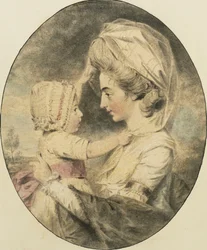 Hartop asszony és gyermeke portréja, 1780