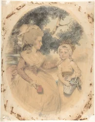 Mrs. Morgan és gyermeke, 1785.