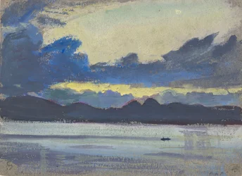 Tengeri táj, Guadeloupe, 19. század vége - 20. század közepe (akvarell, gouache, grafit, papír)