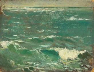 Tengeri táj, 1909 körüli (olaj, cellulózkarton)