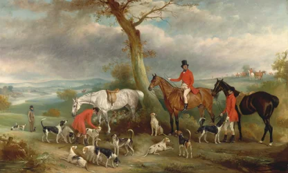 Thomas Wilkinson, M.F.H., a Hurworth Foxhounds csapatával