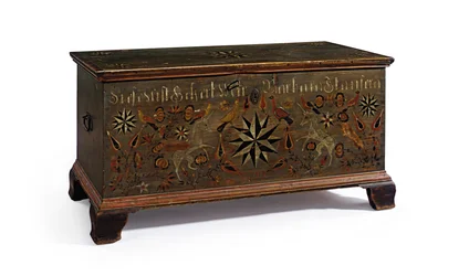 Díszített takaróláda Barbara Stauffer számára, Rapho Township, Lancaster County, Pennsylvania, USA, 1799