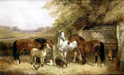 Farm Animals in a Landscape (olaj, vászon)