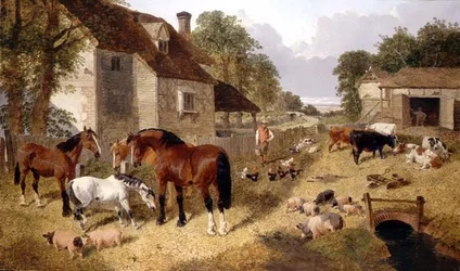 Farmyard jelenet (olaj, vászon)