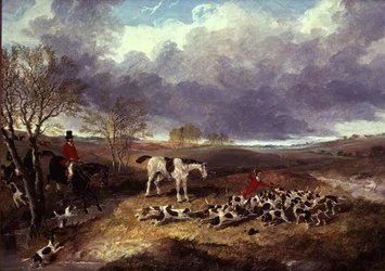 A Cambridgeshire-i vadászat: a halál (olaj, vászon)