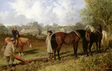 Reggel: Felkészülés a szántásra, 1848