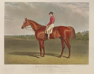 „Teljes meghatalmazott”, a Derby Stakes győztese Epsomban, 1834, R.W. Smart és Charles Hunt (1803-77) metszete, pub. S. und J. Fuller, 1834 (akvatinta)