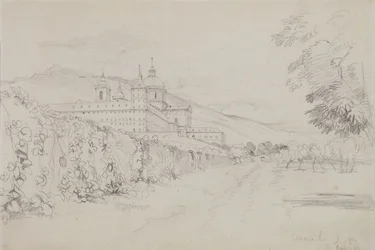 Az Escorial, Madrid, 1832 (ceruza)