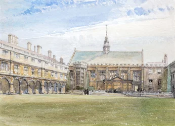 A Trinity College csarnoka, Cambridge,1889 (akvarell)