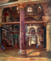 Az El Aksa mecset belseje délkelet felől, 1902.