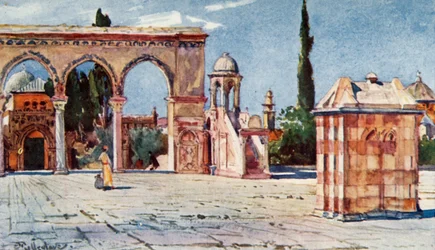 Nyári szószék a Sziklakupola déli tornácáról, 1902.