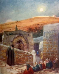A Szűzanya sírjának kápolnája az Olajfák-hegy lábánál, 1902.
