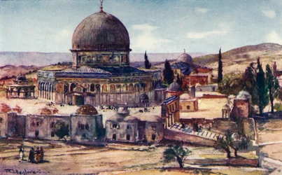 A sziklakupola az Antonia-torony melletti laktanyából, 1902.