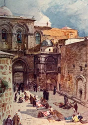 A Szent Sír-templom előudvara, 1902