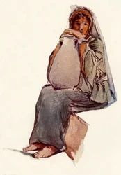 Vízhordozó ülőfigura, Jeruzsálem, 1902.