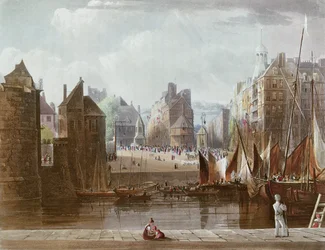 Le Havre, a "Nézetek a Szajnáról" című művéből, Thomas Sutherland (sz. 1785) metszetében, R. Ackermann (1764-1834) kiadásában, 1821