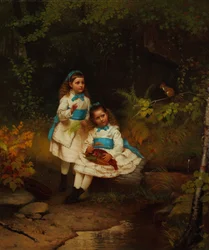 Az erdei patak mellett 1875 (Olaj, vászon)