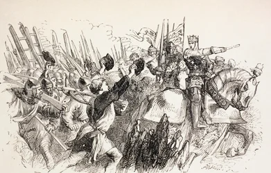 Henrik király erői Harfleur ostrománál, Franciaországban, 1890