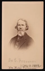 Dr. Edward R. Foreman portréja 1808-1885, 1872. március 12.