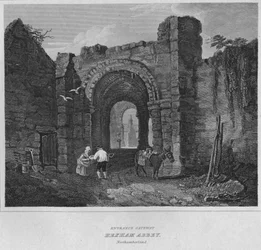 Bejárati átjáró - Hexham Abbey, Northumberland, 1814