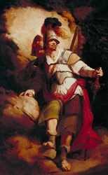 Sir Arthegal, az igazság lovagja, Talusszal, a vasemberrel (Spenser „The Faerie Queene” című művéből)