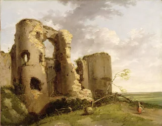 Kilátás a Pevensey Castle nyugati kapujára, Sussex, 1774 körül (olaj, vászon)
