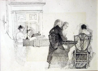 Egy esti szórakozás (toll és tinta papíron)