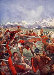 Marcellus párbaja Virdumarusszal (színes litó)