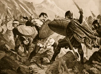 Mihail Sishman bolgár cár meghalt a velbazsdi csatában, 1330