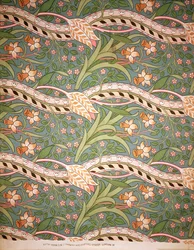"Nárcisz Chintz", 1875 (nyomtatott pamut)