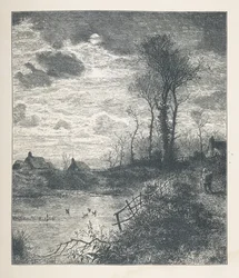 23. tábla. Egy tavacska, a Nature Picturestől, harminc eredeti illusztrációból álló sorozat, J. H. Dell fára rajzolta és R. Paterson metszet.John Henry Dell