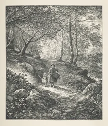 26. tábla. Séta egy fán, a "Nature Pictures"-től, harminc eredeti illusztrációból álló sorozat, J. H. Dell fára rajzolta, és R. Paterson metszet.John Henry Dell